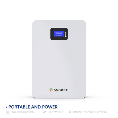 Bateria fixada na parede do lítio 48v 200ah 5Kwh 10Kwh LifePo4 do poder da bateria 20kw 5Kw do sistema solar