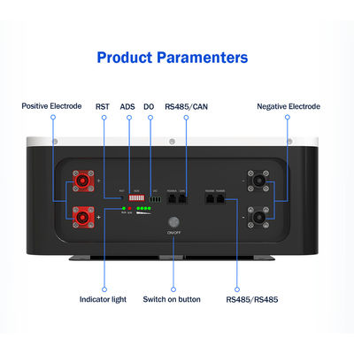 Bateria de lítio do powerwall 51.2v100ah 5.12kwh lifepo4 do agregado familiar do tempo de ciclo 95% de ASGOFT 6000 DOD