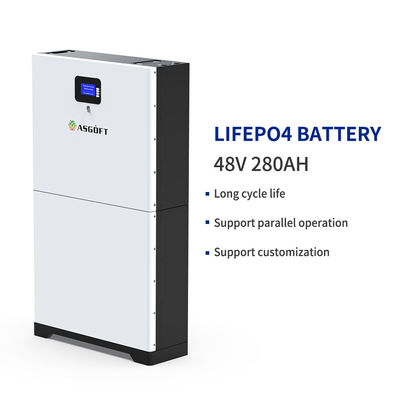 8000 bateria de armazenamento empilhável solar Powerwall da energia do ciclo 280ah 48v Lifepo4 para o agregado familiar