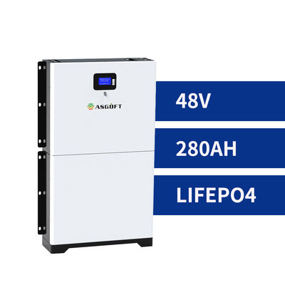 8000 bateria de armazenamento empilhável solar Powerwall da energia do ciclo 280ah 48v Lifepo4 para o agregado familiar