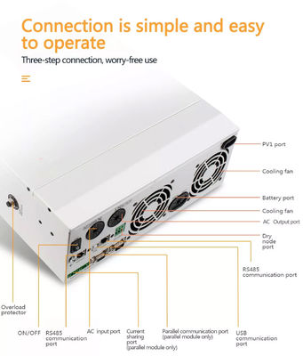 Onda de seno pura fora do inversor solar BMS 3kw 5kw da grade MPPT