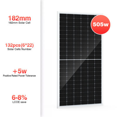 pilha de painéis Monocrystalline fotovoltaico solar 132pcs de 500W 182x182mm picovolt