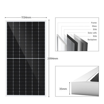 pilha de painéis Monocrystalline fotovoltaico solar 132pcs de 500W 182x182mm picovolt