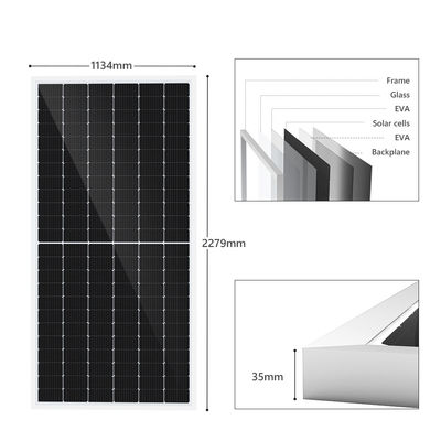 As células solares Monocrystalline fotovoltaicos renováveis mono picovolt almofadam 500watt 460w 540watt