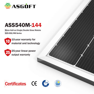 As células solares Monocrystalline fotovoltaicos renováveis mono picovolt almofadam 500watt 460w 540watt