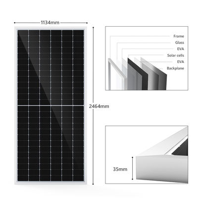 O preto completo fora do watt picovolt Monocrystalline fotovoltaico solar da grade 600 almofada o sistema para a eletricidade da casa