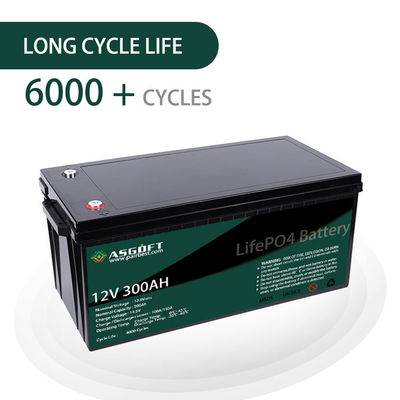 Íon do lítio do volt Lifepo4 do bloco 300ah 12 da bateria de lítio de ASGOFT 12V