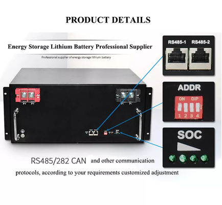 Lítio-íon profundo 5KWh 10KWh 50Ah 100Ah 200Ah do ciclo do bloco superior da bateria de 48V Lifepo4