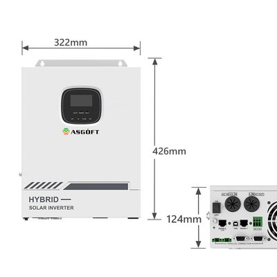 Híbrido ternário pequeno de MPPT 220VAC 48V no inversor 5.5KW 5.5KVA da grade