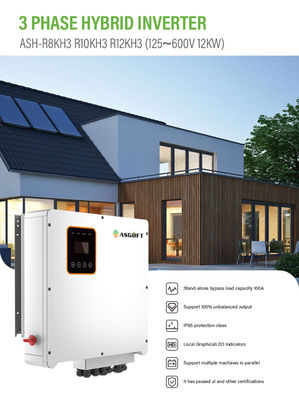 fase solar da separação do armazenamento de energia do inversor 48v 240v do híbrido de 7kw 8kw 10kw 15kw