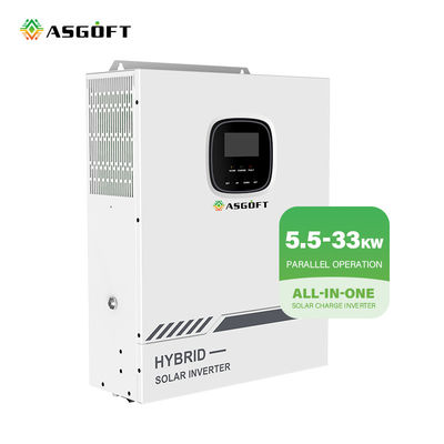 A grade solar híbrida do inversor 48v de 5000w 5kw conectou o inversor para a casa e o governo