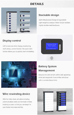 Lítio de UN38.3 BMS Lifepo 4 armazenamento de energia da bateria solar de Powerwall de 3 fases