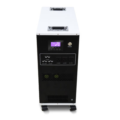 Tudo em um armazenamento portátil da bateria com 220Ah a bateria da tensão MPPT da capacidade 25.6V com rodas e o punho Lockable