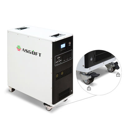 Tudo em um armazenamento portátil da bateria com 220Ah a bateria da tensão MPPT da capacidade 25.6V com rodas e o punho Lockable