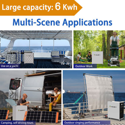 Casa de Asgoft 3kw 6kwh 25.6v 235ah ou carregador portátil exterior todos em um gerador solar