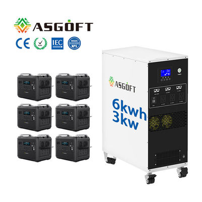 Tudo em um inversor 3000W MPPT do bloco da bateria do armazenamento de energia 6Kwh da bateria Lifepo4