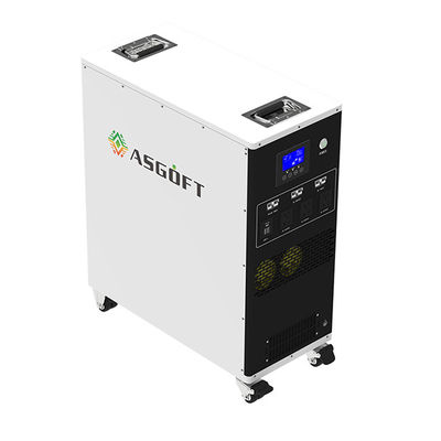 Casa de Asgoft 3kw 6kwh 25.6v 235ah ou carregador portátil exterior todos em um gerador solar