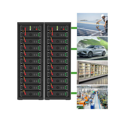 Alta tensão 15kwh-750kwh Bateria de ferro de lítio Lifepo4 51.2v 100Ah Bateria montada no rack Bateria de íons de lítio