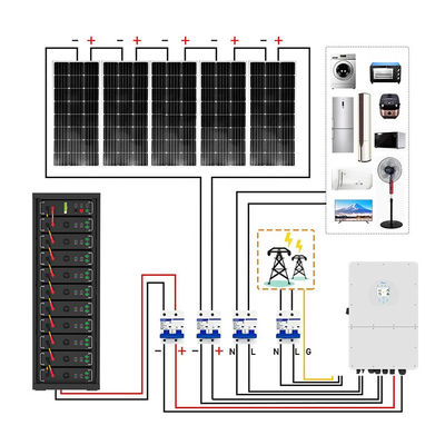 Alta tensão 15kwh-750kwh Bateria de ferro de lítio Lifepo4 51.2v 100Ah Bateria montada no rack Bateria de íons de lítio