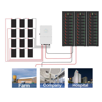 20KW 30KW gerador solar de bateria Lifepo4 de alta voltagem 50KW-750kw Sistema industrial de armazenamento de energia solar