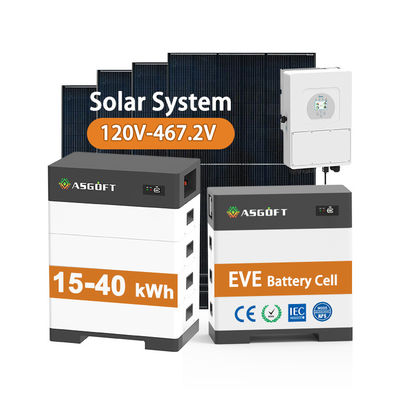 Ess 153.6v Bateria de íons de lítio 100Ah 256V empilhada em um só sistema Bateria de armazenamento de energia híbrida de alta voltagem