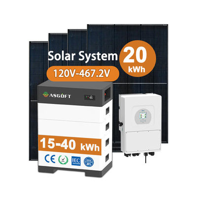 Bateria solar de alta voltagem 15kw-40kw Sistema de energia solar doméstico Banco de energia solar com bateria de lítio