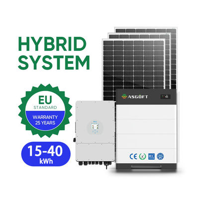 Armazenamento de energia em casa empilhável 15kwh - 40kwh rack LifePo4 para painel solar sistema solar híbrido invertido