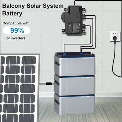 Plug and Play 800w Balcão Sistema Solar Com Bateria E Inverter Painel Solar
