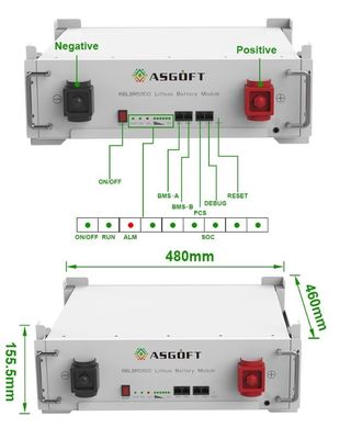 51.2V 100Ah Bateria de armazenamento de energia solar para casa DIY Kit Boxes 5kwh 48V Lifepo4 Bateria