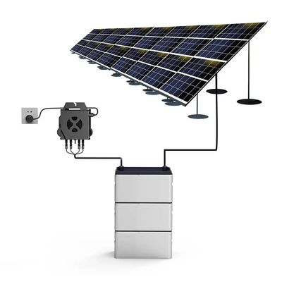 Sistema Solar Completo para Casa de Balcão Micro Inverter LiFePO4 Bateria de Balcão