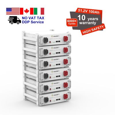 BYD Armazenamento de energia Stackable Server Rack Montado 51.2 V 100Ah Lifepo4 Bateria