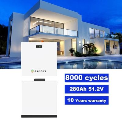 51.2V 280Ah 15kWh LiFePO4 Bateria de Lítio Bms empilhável 10kWh 20kWh Pv Armazenamento