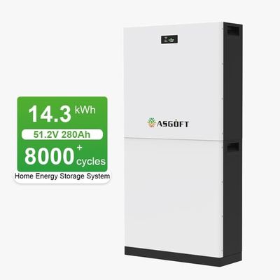 Pacote de energia solar facilmente montado DIY BMS 51.2V 280Ah Bateria empilhável de 15Kwh