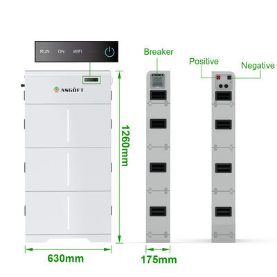 10KWH 15KWH 20KWH Bateria solar de armazenamento de energia LiFePO4 empilhável de alta tensão