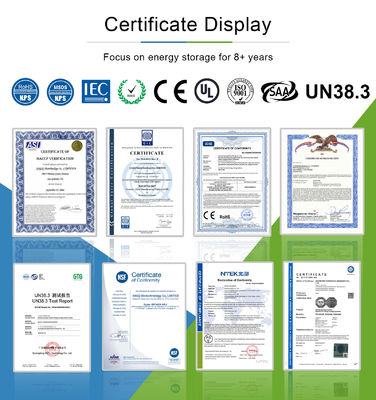 Certificado UL Uso doméstico 5kw 10kw 20kw Armazenamento solar fotovoltaico Bateria de lítio LiFePO4