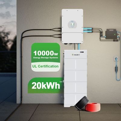 Certificado UL Uso doméstico 5kw 10kw 20kw Armazenamento solar fotovoltaico Bateria de lítio LiFePO4