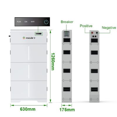 Certificado UL Uso doméstico 5kw 10kw 20kw Armazenamento solar fotovoltaico Bateria de lítio LiFePO4