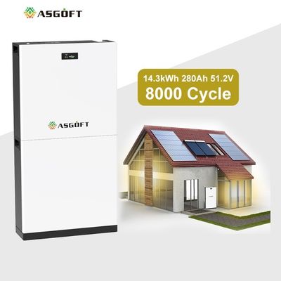 280Ah 15kwh 51.2V Lifepo4 Bateria de iões de lítio para uso doméstico industrial comercial