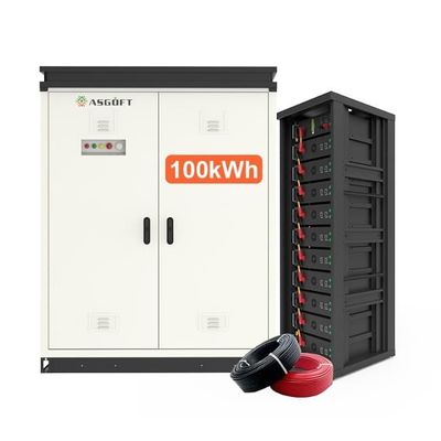 Armazenamento de energia solar em casa Alta tensão 50KWh 100KWh Bateria LiFePO4 empilhada