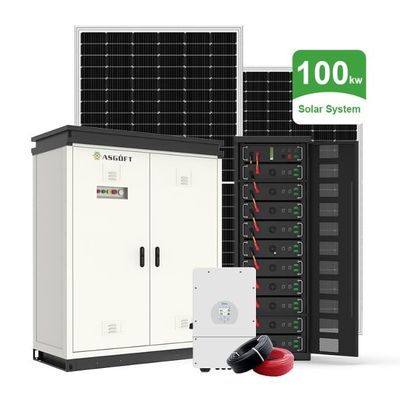 Completo Sistema de Energia Solar Híbrida de 50Kw 100Kw com Bateria de 100kWh