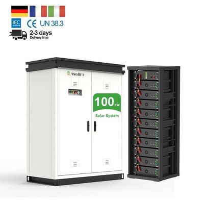 Bateria de lítio LiFePo4 de alta tensão 50kWh 100kWh para sistema de armazenamento de energia solar