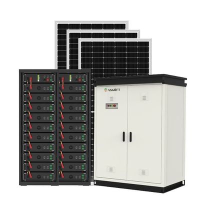 50KW 100KW sistema de armazenamento de baterias de lítio ao ar livre Central de energia híbrida de microrede