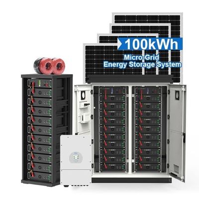 Sistema de armazenamento de energia solar de 50 kW 60 kW 70 kW 100 kW off on grid com bateria de lítio